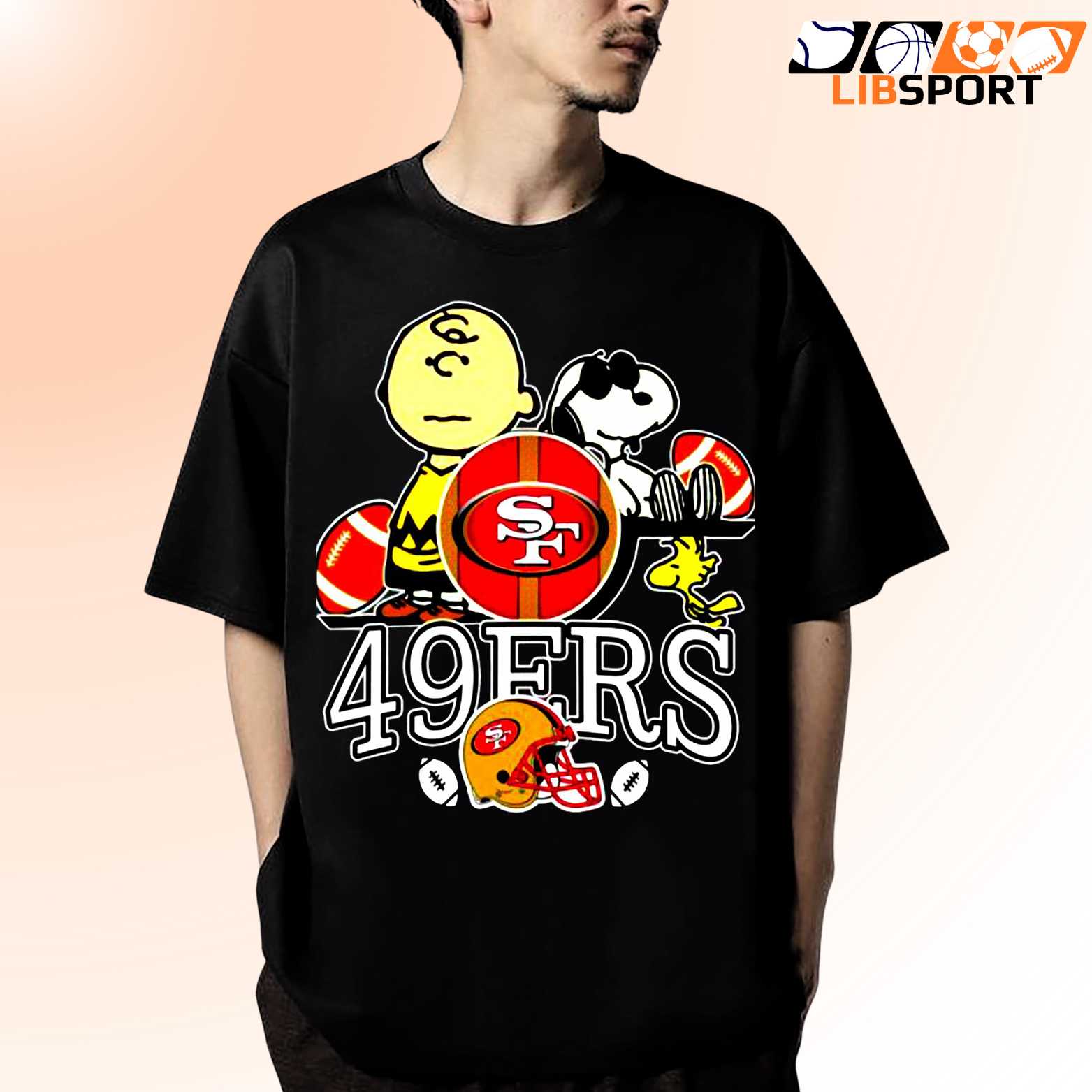 Snoopy Football Shirt, San Francisco 49ers Tee, Vintage Nfl Cartoon T-Shirt
